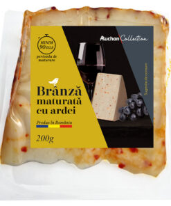 Branza maturata cu ardei Auchan Collection 200 g