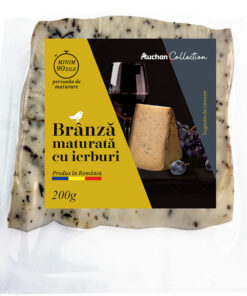 Branza maturata cu ierburi Auchan Collection 200 g